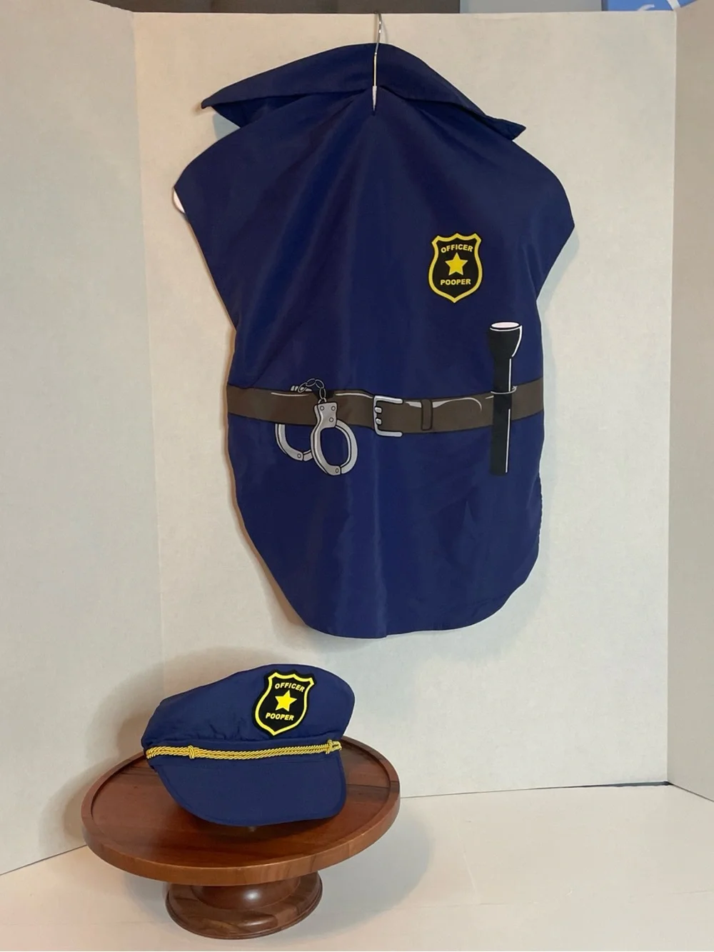 Party Dog Patrol Cop Police Officer Pooper K9 Halloween Costume Pet XL/XXL